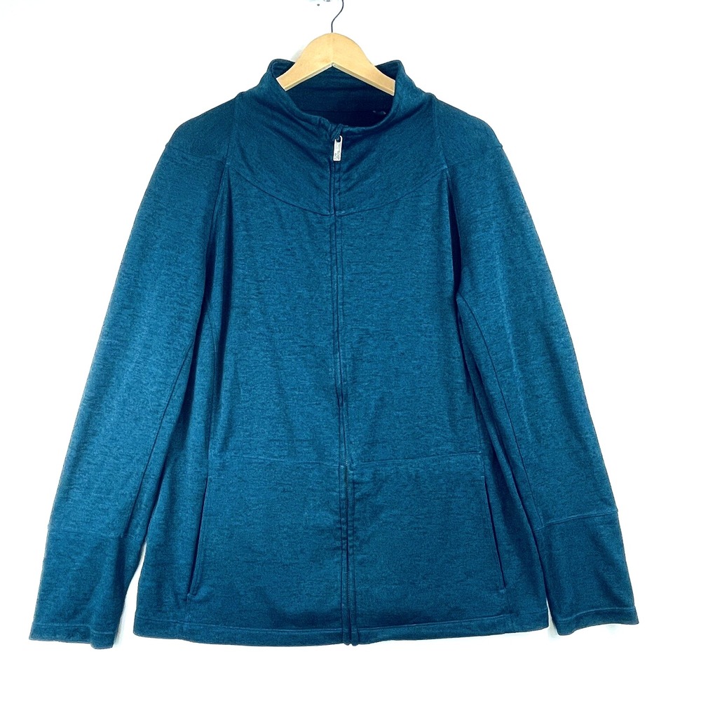 Toad&Co‎ Full Zip Jacket Mens XL Teal Blue Gorpcore Outdoor Travel Hiking Casual